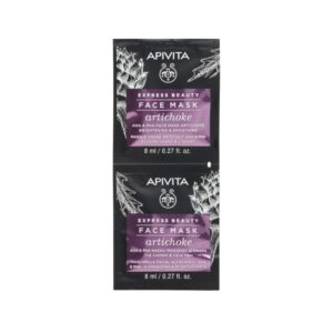 APIVITA EXPRESS BEAUTY AHA&PHA MASKA ZA POSVJETLJIVANJE I ZAGLAĐIVANJE KOŽE LICA S ARTIČOKOM 2X8ML