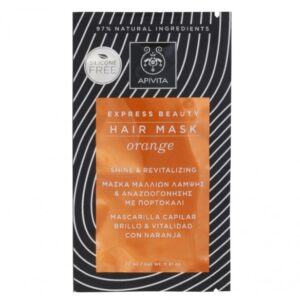 APIVITA EXPRESS BEAUTY SHINE&REVITALIZING MASKA ZA SJAJA I REVITALIZACIJU KOSE S NARANČOM 20ML