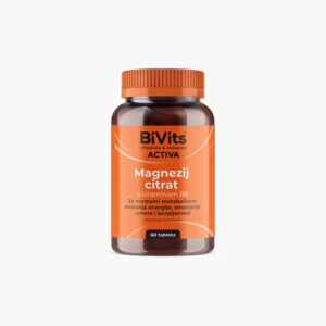 BIVITS MAGNEZIJ CITRAT+VITAMIN B6 60 TABLETA