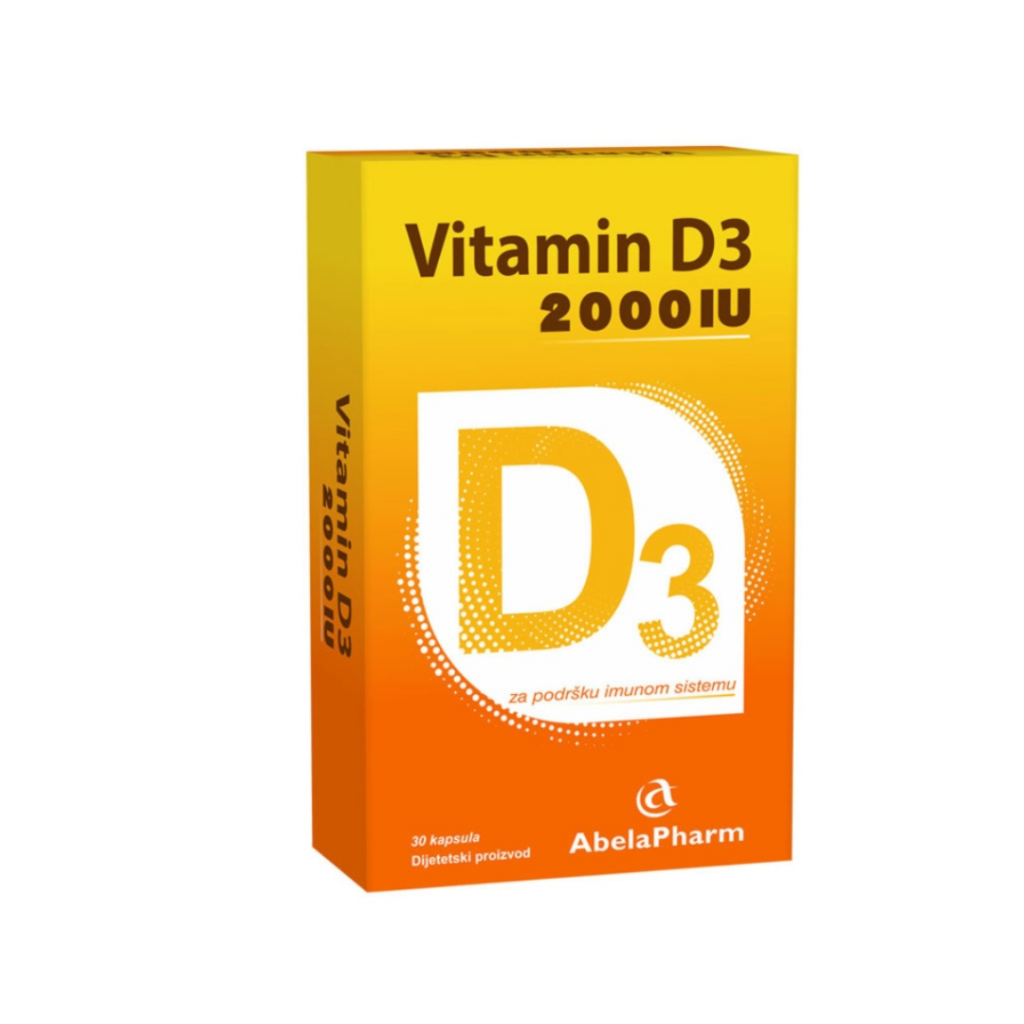 ABELA PHARM VITAMIN D3 2000IU 30 CPS Ljekarna Ljubic BiH WEB shop