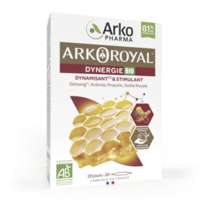 ARKOPHARMA ARKOROYAL DYNERGIE MATIČNA MLIJEČ+GINSENGOM ZA PODIZANJE ENERGIJE 20 AMPULA