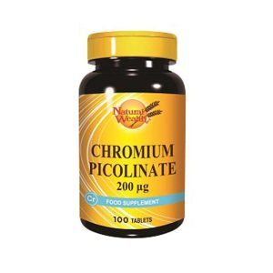 NATURAL WEALTH KROM PIKOLINAT 200MCG DODATAK KOD POVIŠENOG ŠEĆERA U KRVI 100 TABLETA